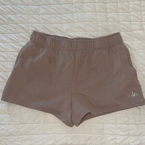 ALO Yoga Women's Taupe Athletic Shorts